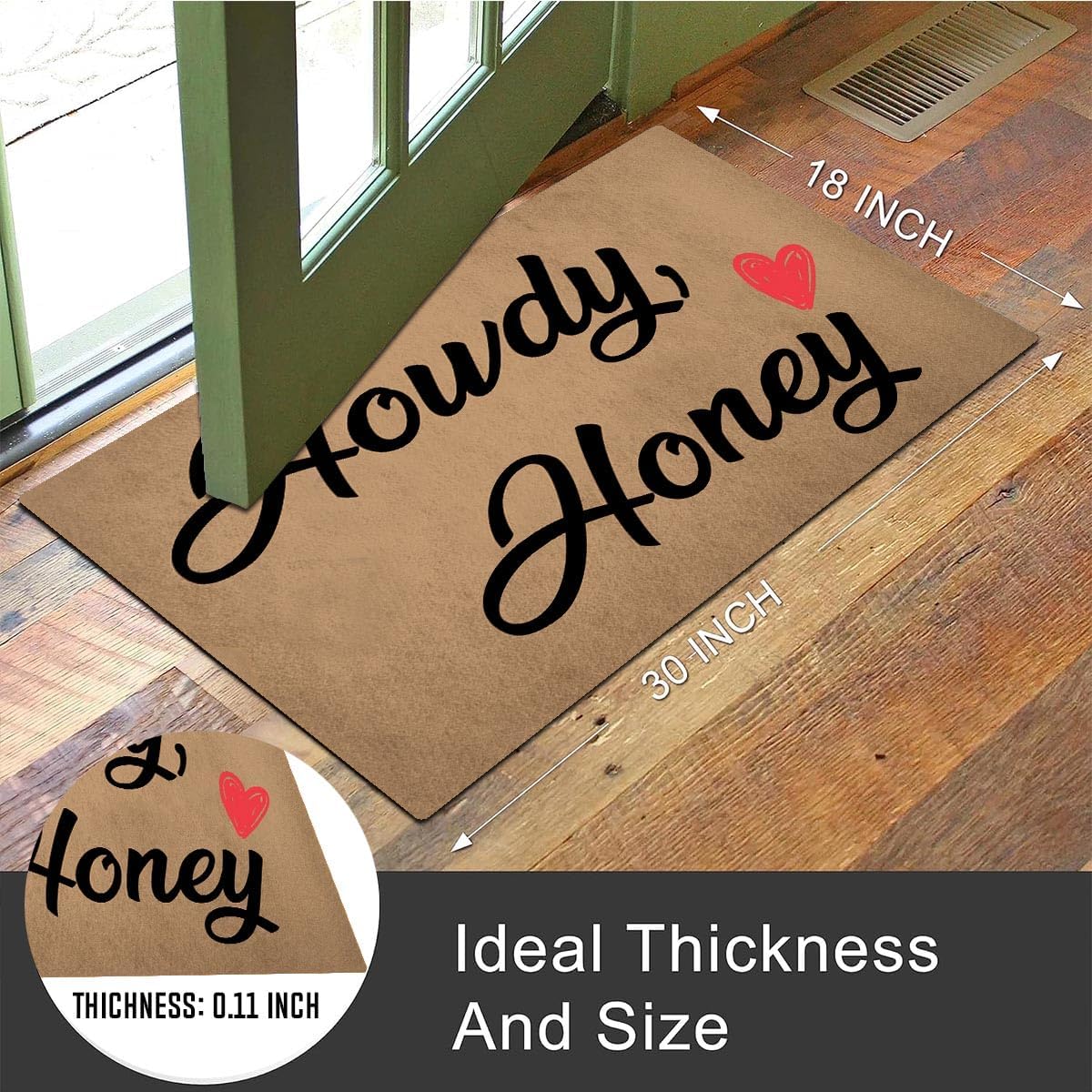 MELODADDY Funny Welcome Doormat Front Door Decor Rugs with Rubber Back 30"(L) x 18"(W) Personalized Matt Outside Entrance (Leave Your Worries At the Door Yoga Meditation Namaste)