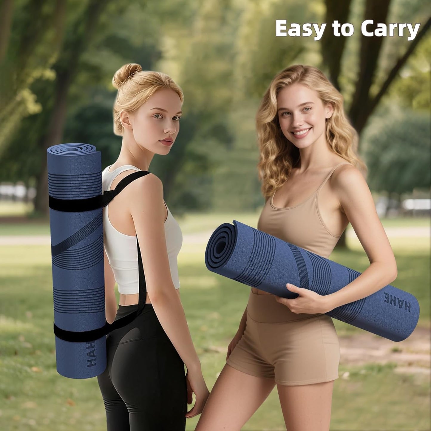 Yoga Mat High Density Exercise Mat, 76"x32"x0.27"Thick Wide & Large Yoga Mat for Women Men, Professional POE Workout Mat for Yoga, Pilates, Fitness & Stretching
