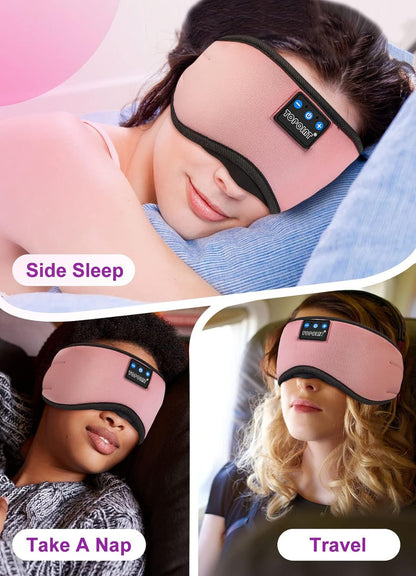 TOPOINT Sleep Mask with Headphones Bluetooth 5.4 Wireless, Sleep Headphones Earphones Earbuds with Microphone HD Speakers Music, Blackout Eye Mask for Sleeping Travel Meditation Men Women Cool Gadgets