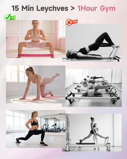 Home Pilates Workout Kit for Women with Guide Video, 12" Pilates Ring and Ball Set, Resistance Bands, Ankle Weight Accessories Workout Essentials Starter Kit for Beginners 28-Day Challenge