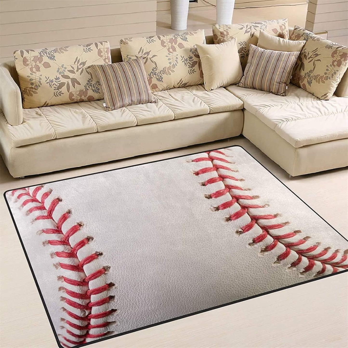 Sports Field Area Rug,5x7ft, Soccer Field Chalked Blackboard Football Stadium Board Painted Non-Slip Soft Carpet Floor Mat Indoor Living Room Bedroom Rugs Yoga Mat Home Decor