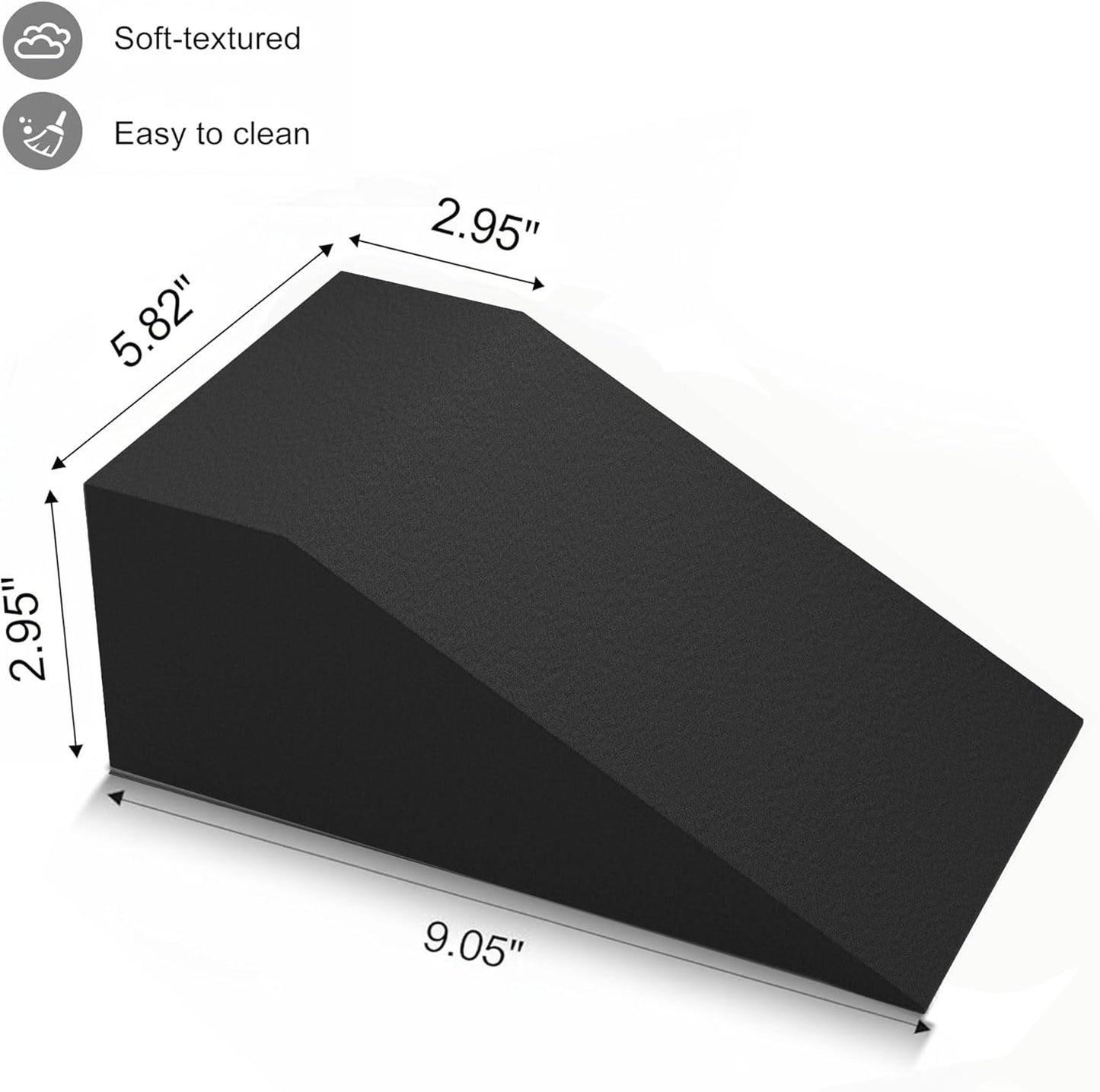 2 Pack Squat Wedge Blocks for Heel Elevated Squats, Slant Board for Calf Stretching and Ankle Mobility, Non Slip Squat Ramp for Weightlifting, Deadlifts, Balance Training, Home Gym Leg Exercise Equipment