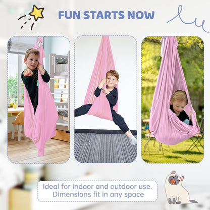 Aokitec Therapy Swing for Kids with Special Needs (Hardware Included) Snuggle Swing Cuddle Hammock Indoor Adjustable Aerial Yoga for Children with Autism, ADHD, Asperger, Sensory Integration