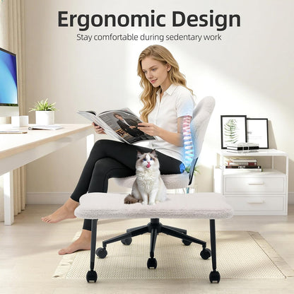 Ergonomic Cross Legged Chair, 360° Swivel Meditation Chair with Wheels, Height Adjustable Seat for Meditation, ADHD & Yoga, PU Leather Yoga Stool for Home Office, Black