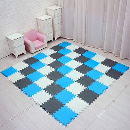 meiqicool Foam Play Mat Thick Soft EVA Interlocking Foam Floor Mats Children Yoga Exercise Multi Jigsaw Puzzle Blocking Board Kids Playmats Play Grey 18 Piece L