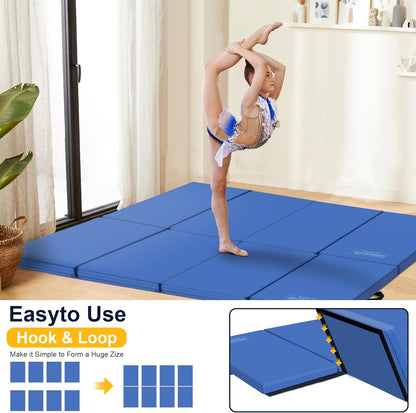 Polar Aurora 3'x6'x2 Thick Folding Gymnastics Exercise Mat Aerobics Stretching Yoga Mats
