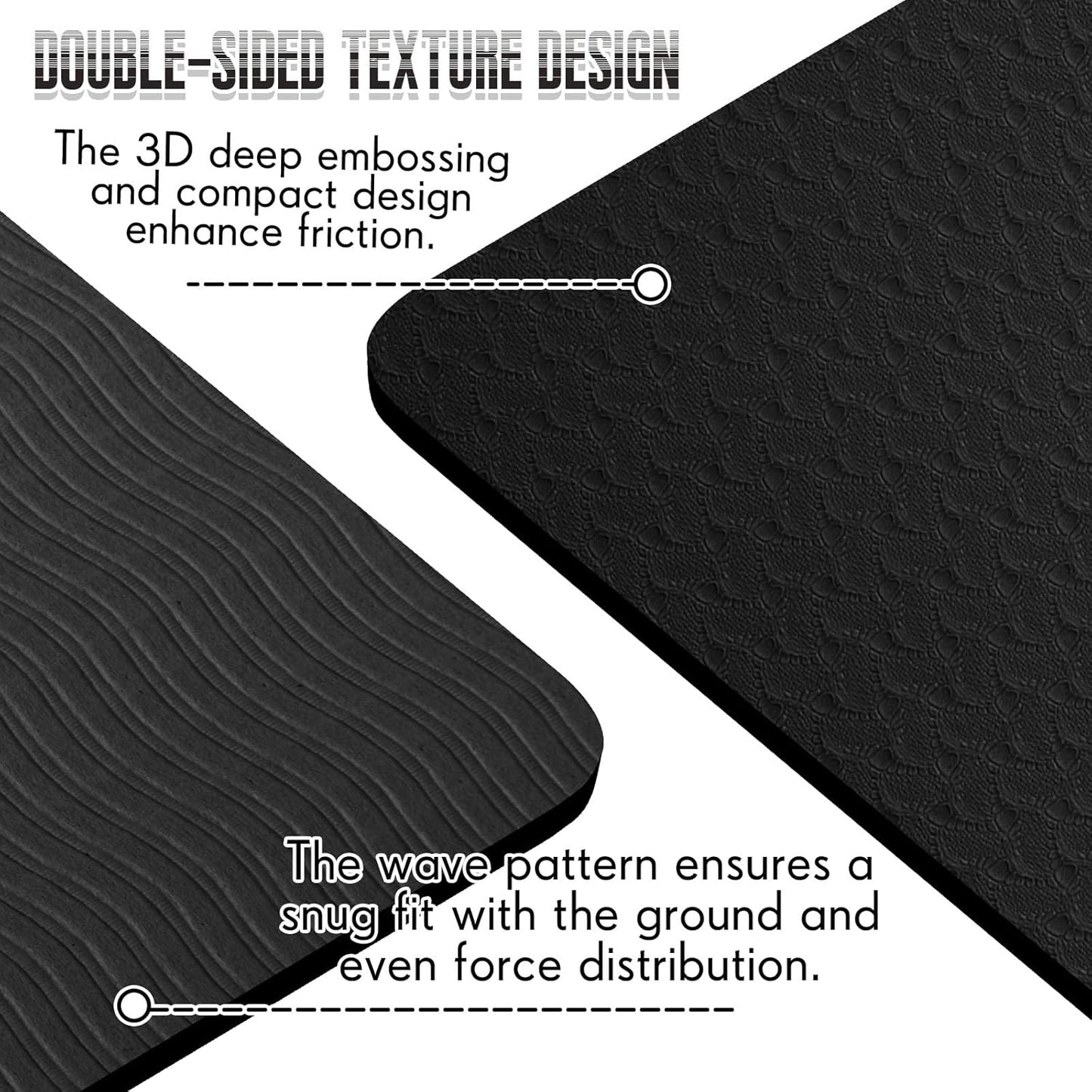 Briwooody Hanging Yoga Mat, Exercise Mat Non Slip Thick for Women and Men, Tear-resistant Fitness Pad with Reinforced Holes for Home Gym, Yoga, Pilates,stretching