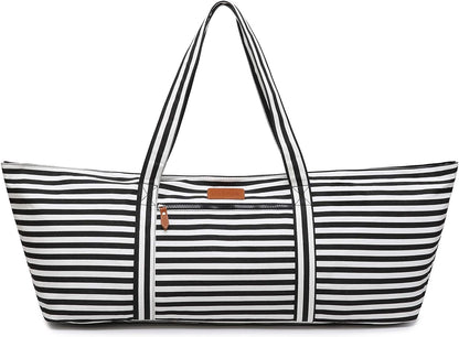 Large Yoga Mat Bag for Women Men, Travel Gym Bag for Pilates Office Beach Workout, Yoga Mat Tote Carrier with Mat Strap for 1/4" 1/2" Thick Exercise Yoga Mat