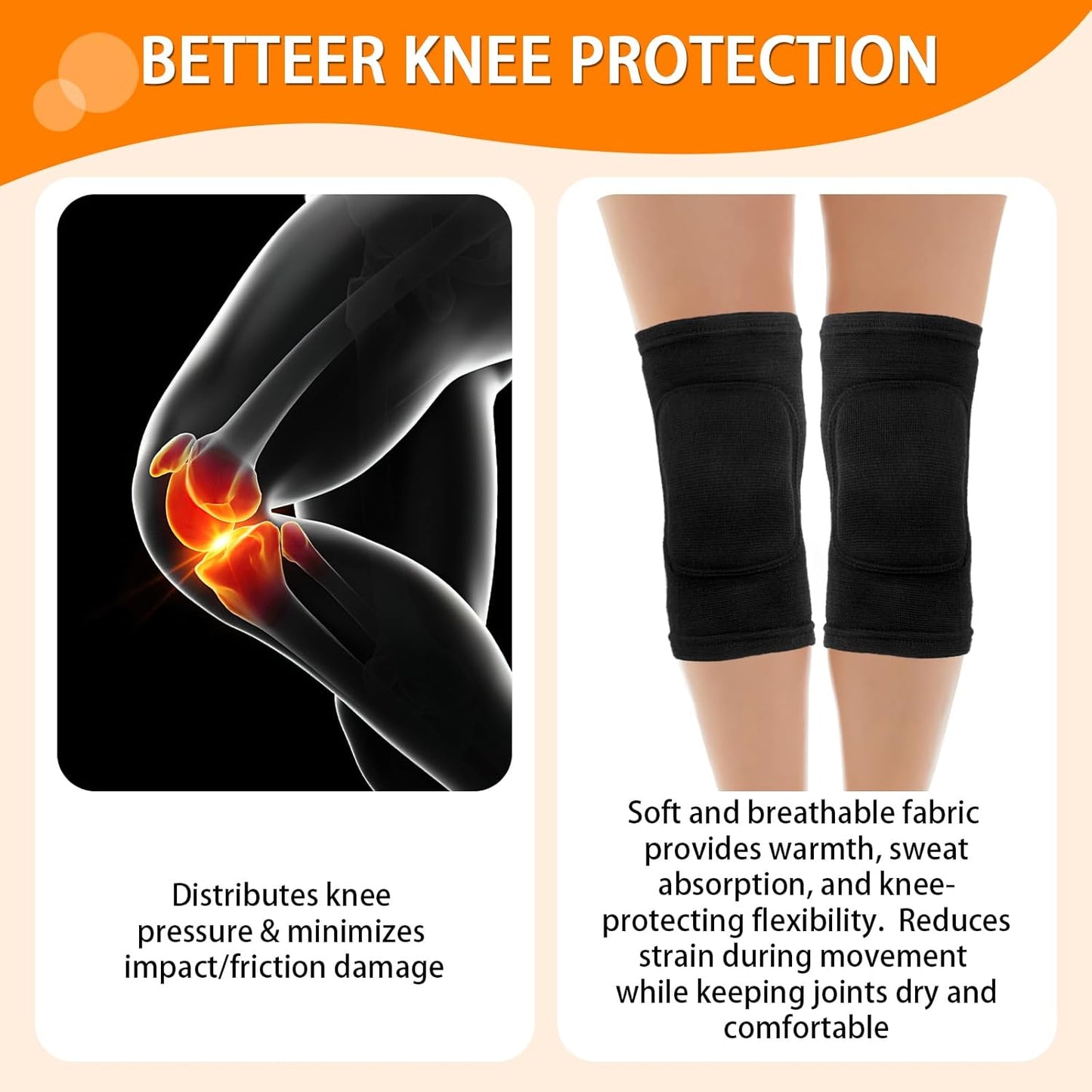 Volleyball Knee Pads, Knee Pads Volleyball Girls 2 Pairs, Knee Pads for Women Youth Kids, Soft Black Kneepads for Sports Dance Volleyball Football Yoga Tennis Running Cycling Workout Climbing
