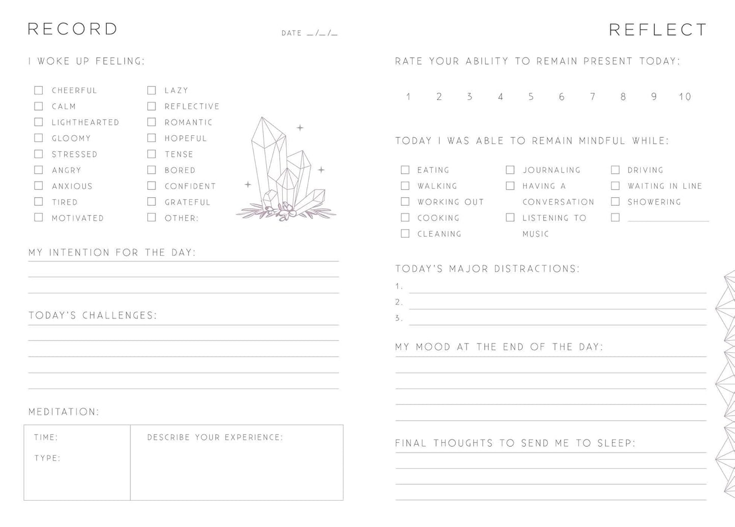 Mindfulness: A Day and Night Reflection Journal (Inner World)