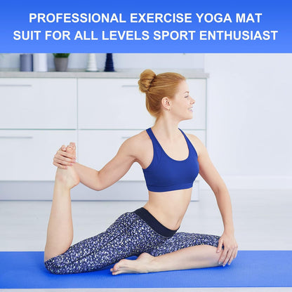 3 mm Thick Yoga Mat Bulk, Non Slip Exercise Workout Fitness Pad for Women Men, Gym Home Yoga Pilates, Easy to Clean, Sturdy PVC