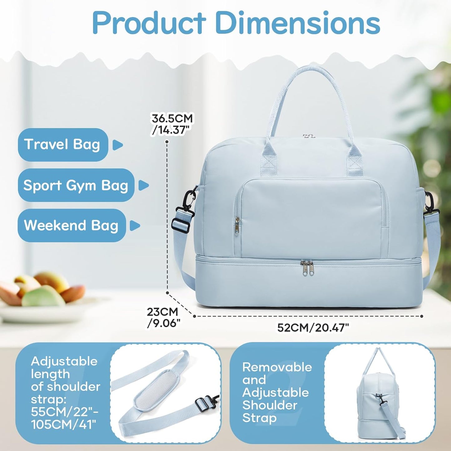 Gym Bag Womens Mens with Shoes Compartment and Wet Pocket Travel Duffel Bag for Women for Plane Sport Gym Tote Bags Swimming Yoga Waterproof Weekend Overnight Carry on Bag Hospital Holdalls - Colors A