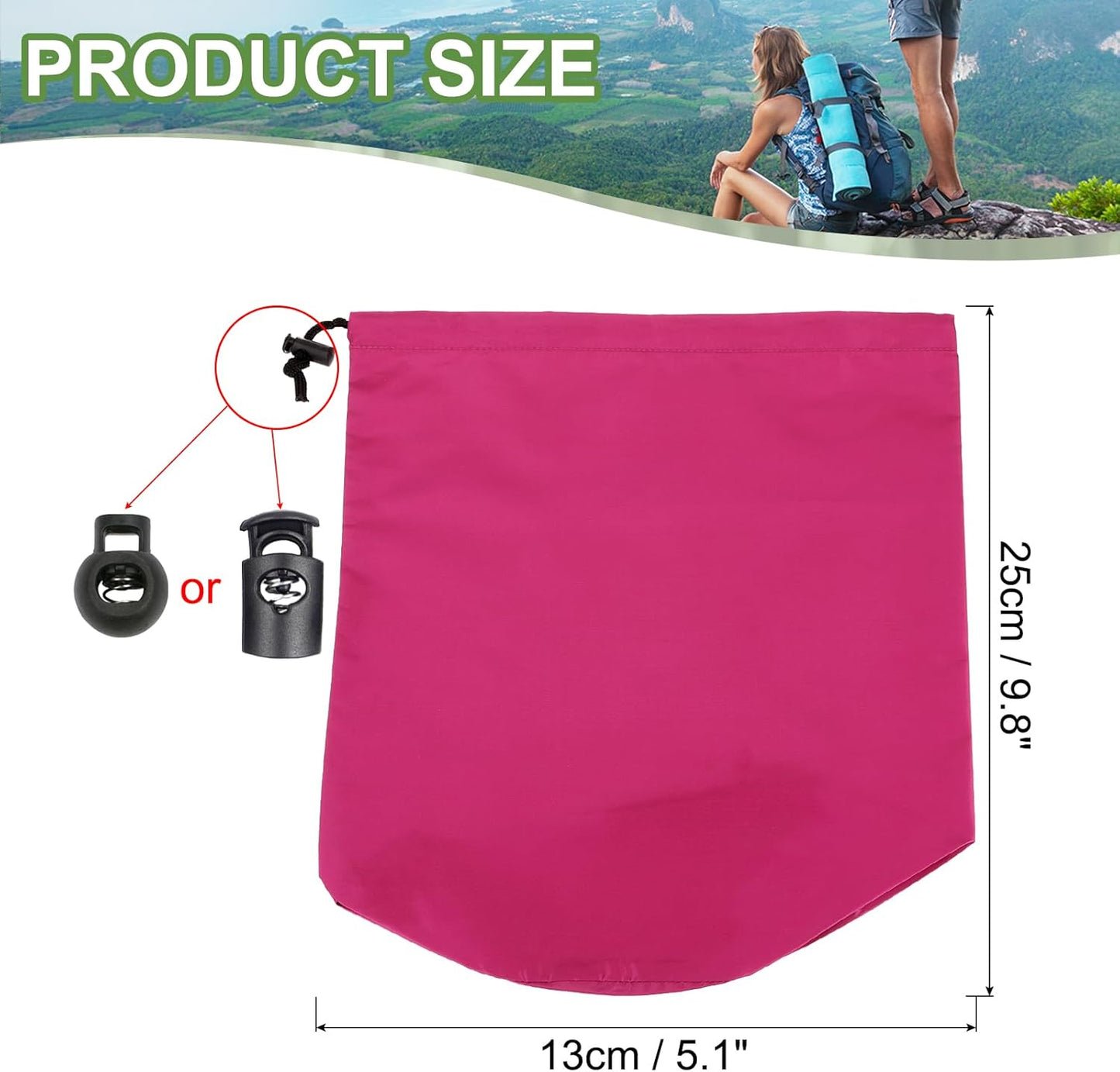 PATIKIL Stuff Sack, Waterproof Outdoor Storage Sack Portable Drawstring Dust Flap Bags Lightweight Sleeping Bag for Camping Hiking Travel