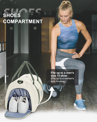 Gym Bag Womens Mens with Shoes Compartment and Wet Pocket Travel Duffel Bag for Women for Plane Sport Gym Tote Bags Swimming Yoga Waterproof Weekend Overnight Carry on Bag Hospital Holdalls - Colors B