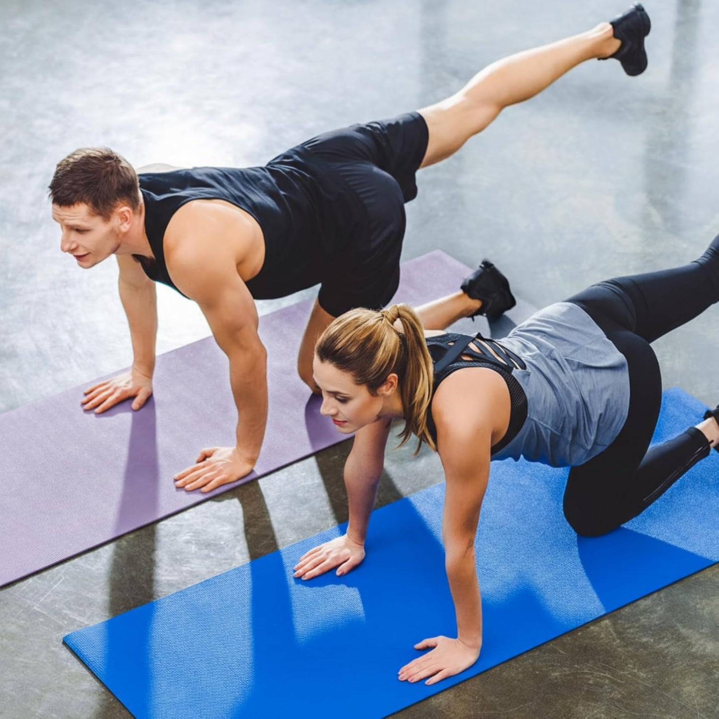 3 mm Thick Yoga Mat Bulk, Non Slip Exercise Workout Fitness Pad for Women Men, Gym Home Yoga Pilates, Easy to Clean, Sturdy PVC