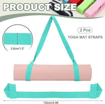 Yoga Mat Straps for Carrying, Adjustable Exercise Mat Sling Holder Multi Purpose Mats Carrier