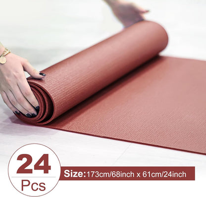 3 mm Thick Yoga Mat Bulk, Non Slip Exercise Workout Fitness Pad for Women Men, Gym Home Yoga Pilates, Easy to Clean, Sturdy PVC