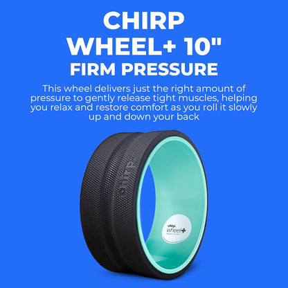 Chirp Wheel Foam Roller – Targeted Back & Neck Relief, Lumbar Spine Stretcher, Spinal Decompression Back Stretcher, Massage Roller with Density Foam for Physical Therapy, Supports 500lbs, 4-Pack Black