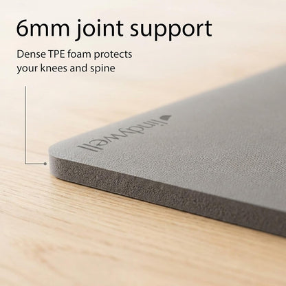 Lindywell Pilates Yoga Workout Mat Non Slip 6mm, 8mm, 10mm Thick - 6ft x 26in