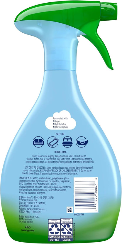 Febreze Fabric Spray Air Freshener, Odor-Fighting Fabric Refresher, Sneaker Balls Alternative, Couch Cleaner, Linen Spray, Multi-Use, Extra Strength Scent, 23.6 fl oz