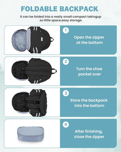Gym Backpack for Women Men,Cheer bag,Lightweight Gym Bag with Shoe Compartment, Waterproof Sports Backpack with Wet Pocket, Black