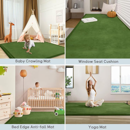 Baby Play Mat for Floor Nursery Rug Muscle Mat Area Rug Playroom Rug 79"x110" Playpen Mat Memory Foam 1.3" Thick Crawling Mat For Babies,Toddlers, Infants, Kids,Grey