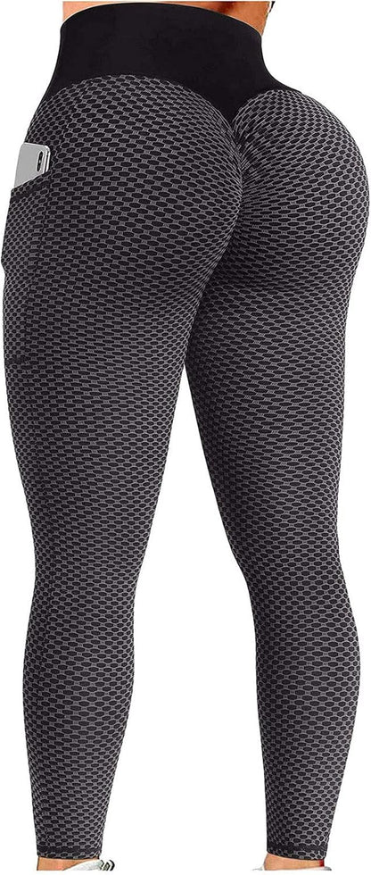 JGS1996 Butt Lifting Leggings for Women Tummy Control Workout Yoga Pants High Waisted Scrunch Booty Gym Tights