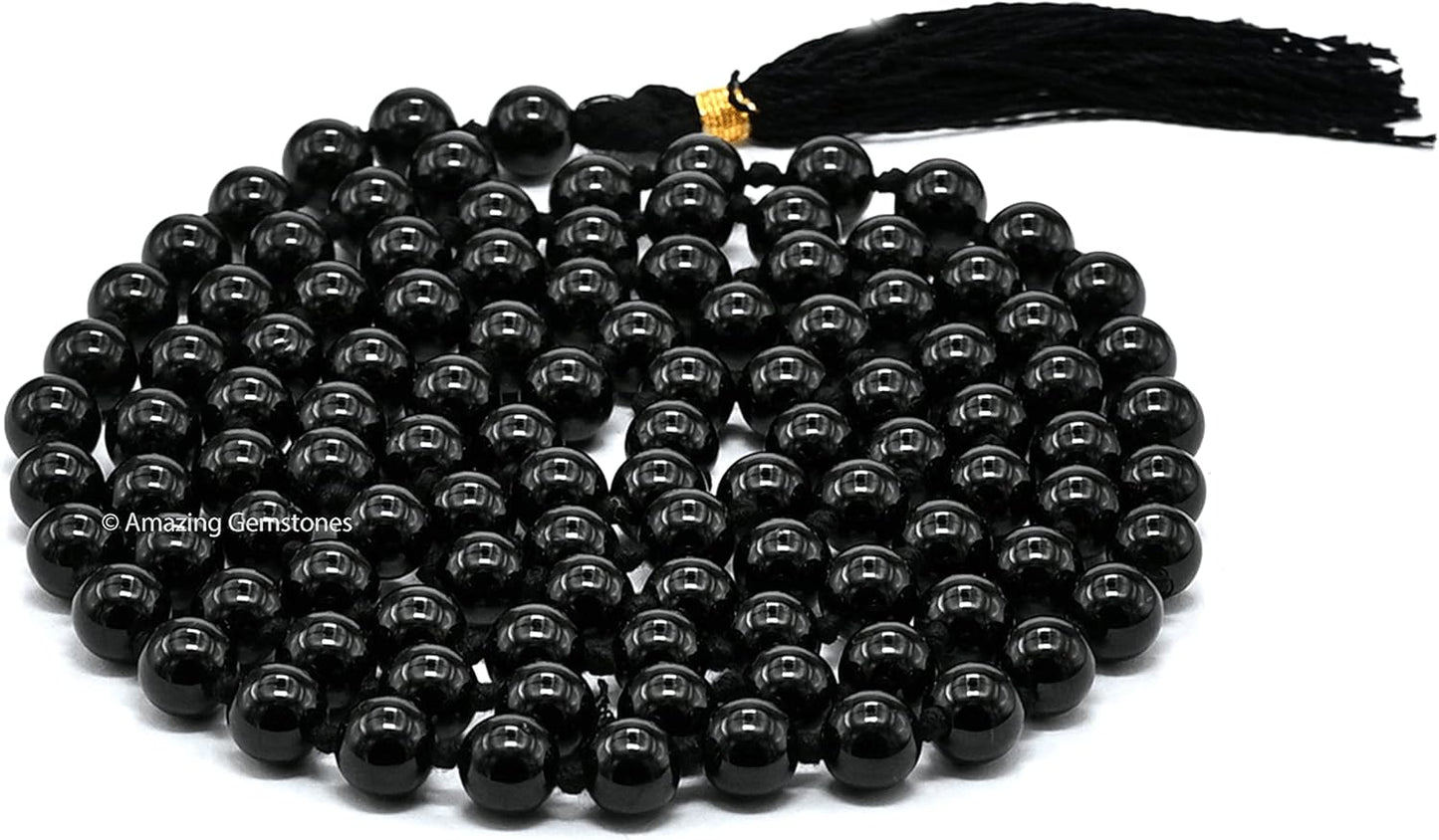 Amazing Gemstone 108 Beads Handmade Mala (Knotted, Rudraksha) - Colors A