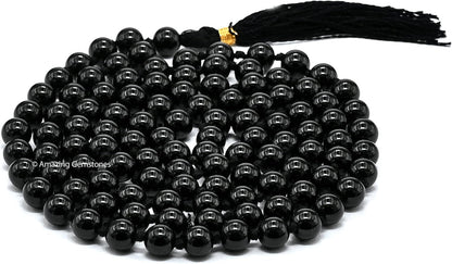 Amazing Gemstone 108 Beads Handmade Mala (Knotted, Rudraksha) - Colors A