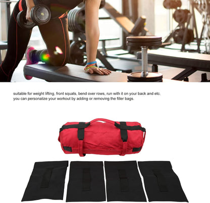 Multi Purpose Oxford Fabric Workout Sandbag with 6 Handles and Filler Bags for Indoor Gym Easy Adjustment, Easy Storage