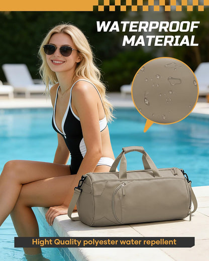 Gym Bag Womens Mens with Shoes Compartment and Wet Pocket Travel Duffel Bag for Women for Plane Sport Gym Tote Bags Swimming Yoga Waterproof Weekend Overnight Carry on Bag Hospital Holdalls - Colors B