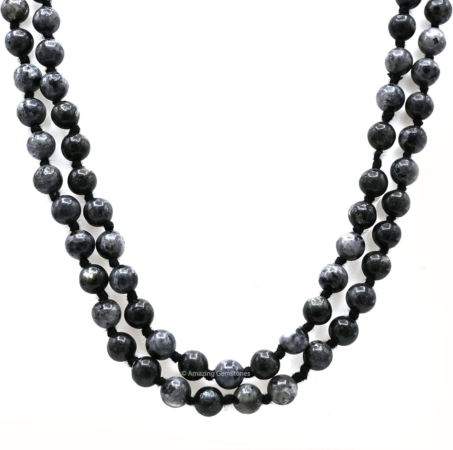 Amazing Gemstone 108 Beads Handmade Mala (Knotted, Rudraksha) - Colors A