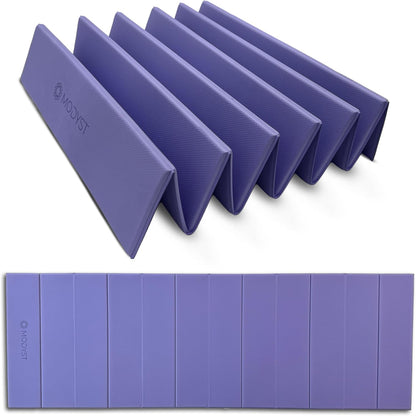 Folding Yoga Mat, TPE Folding Yoga Mat, Foldable Exercise Mat for Yoga, Pilates, Floor Workouts, Compact Design, Travel Friendly, Ideal for Home & Gym, Knee pad, Kneeling pad, No Roll Mat