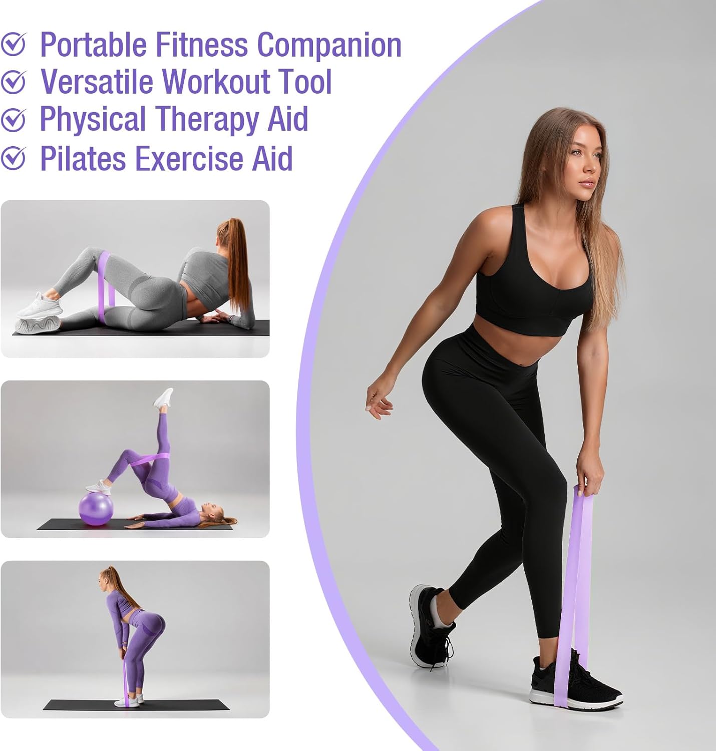 ASIEIT 13 PCS Pilates Kit for Women, Home Pilates Equipment with 5 Resistance Bands, 14'' Magic Circle, Pilates Ball and Ring, Compact Workout Set for Home Workout, Strength and Flexibility