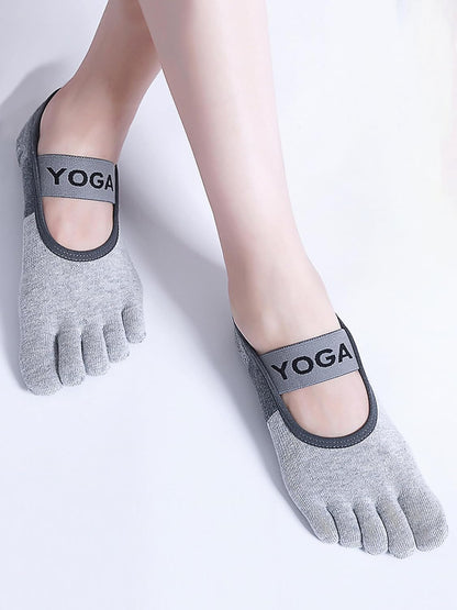 1/2 Pairs Grippy Socks Woman Pilates Socks with Grips for Women Yoga Barre Gripper Non Skid Slip Size 5.5-9.5