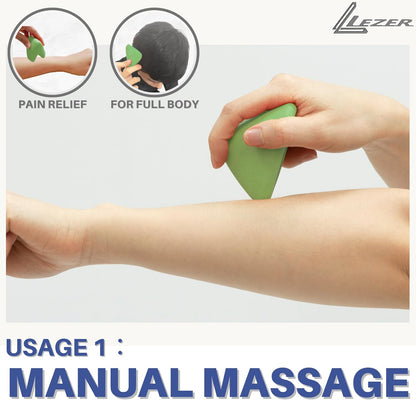 LEZER Trigger Massage Point, Manual Massage Ball, Muscle Knots Relief Tool, Myofascial Release, Physical Therapy, Deep Tissue Back Massage, Plantar Fasciitis, 2.9 in x 2.1 in (Blue)