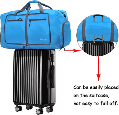 Woogwin Travel Duffel Bag Large Foldable Waterproof Overnight Bag for Beach Swim Bags Pool Sports Gym