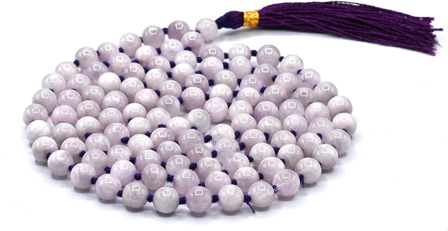 Amazing Gemstone 108 Beads Handmade Mala (Knotted, Rudraksha) - Colors A