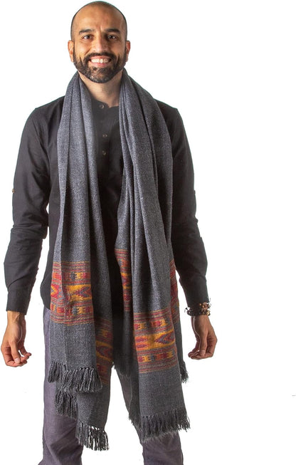 Meditation Shawl or Blanket, Exotic Shawl/Wrap, Oversize Scarf or Stole. Unisex