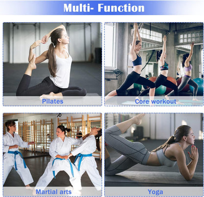 Gymnastics Mat for Tumbling, Folding Tumbling Mat Exercise Mat Gym Mat Tumbling Mats for Kids, Adults, PU Leather Yoga Mat with Carrying Handles