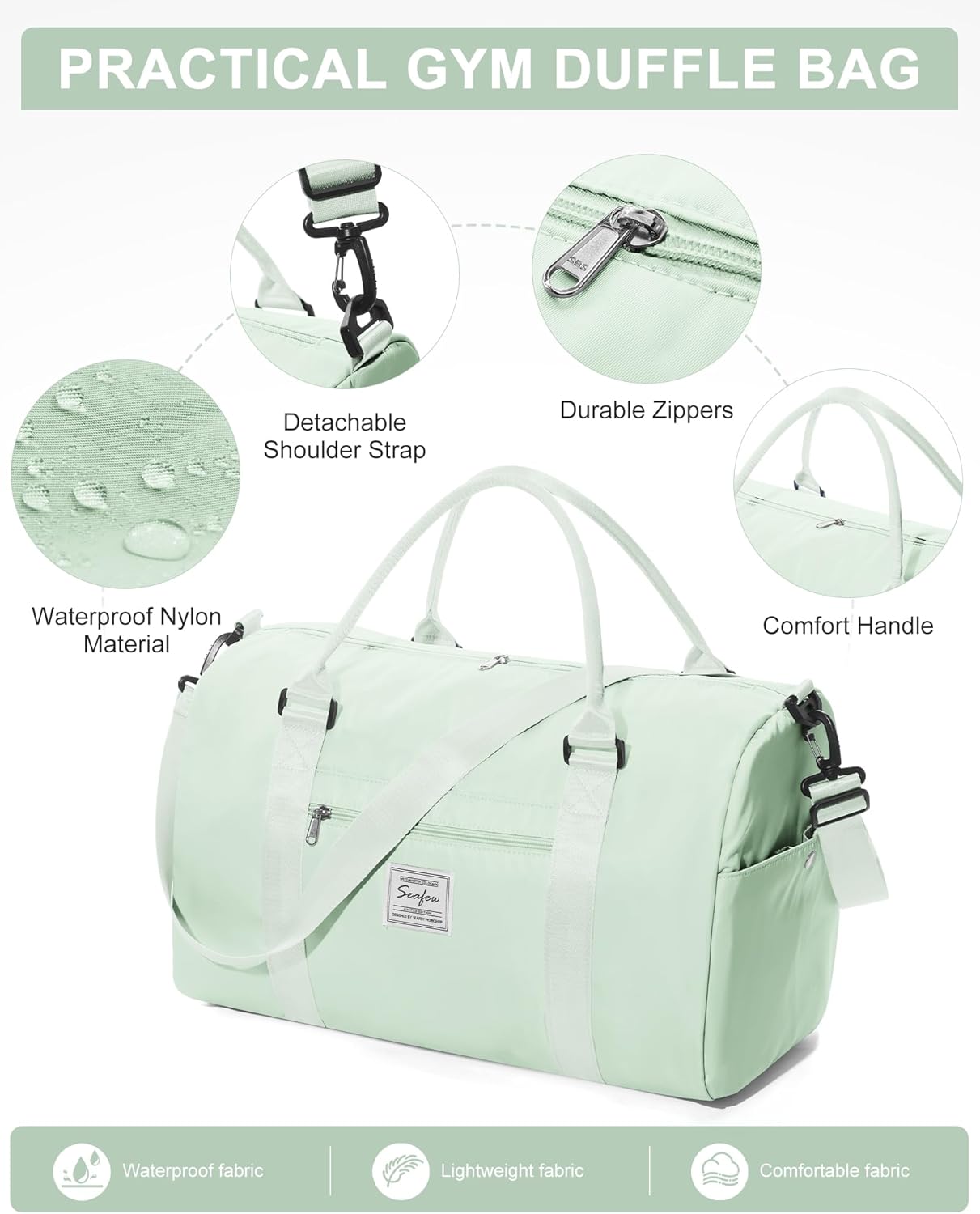 Gym Bag Womens Mens with Shoes Compartment and Wet Pocket Travel Duffel Bag for Women for Plane Sport Gym Tote Bags Swimming Yoga Waterproof Weekend Overnight Carry on Bag Hospital Holdalls - Colors A