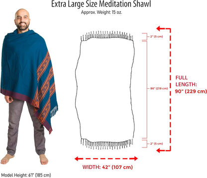 Meditation Shawl – Unisex Prayer Wrap, Large Scarf & Yoga Blanket – Soft, Lightweight & Multipurpose