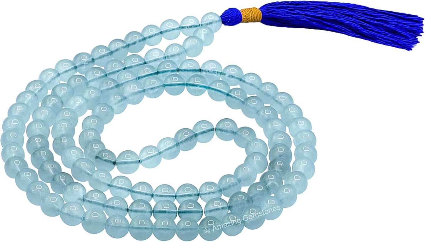 Amazing Gemstone 108 Beads Handmade Mala (Knotted, Rudraksha) - Colors A