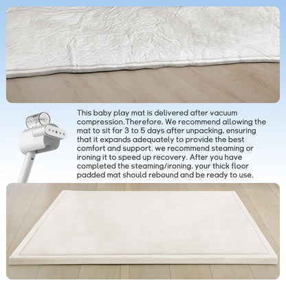 Baby Play Mat for Floor Nursery Rug Muscle Mat Area Rug Playroom Rug 79"x110" Playpen Mat Memory Foam 1.3" Thick Crawling Mat For Babies,Toddlers, Infants, Kids,Grey