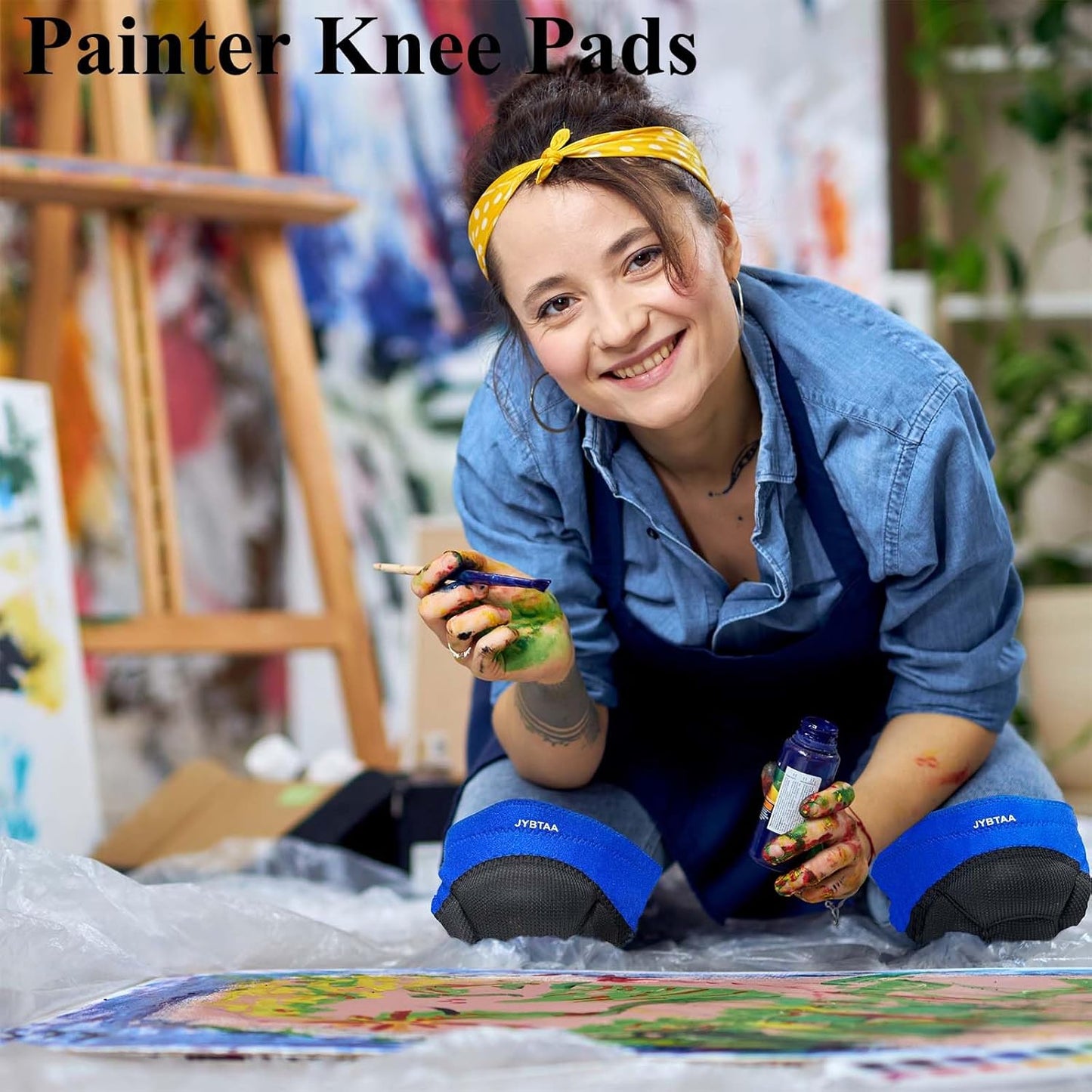 Men/Women Knee Pads For Cleaning, Work, Mechanic, Floors,With Soft Foam Kneepads Perfect For Kneeling for Gardening and Housework,Painter,Housekeeping,Weeding/Planting,Photographe.Black L (1 Pair)