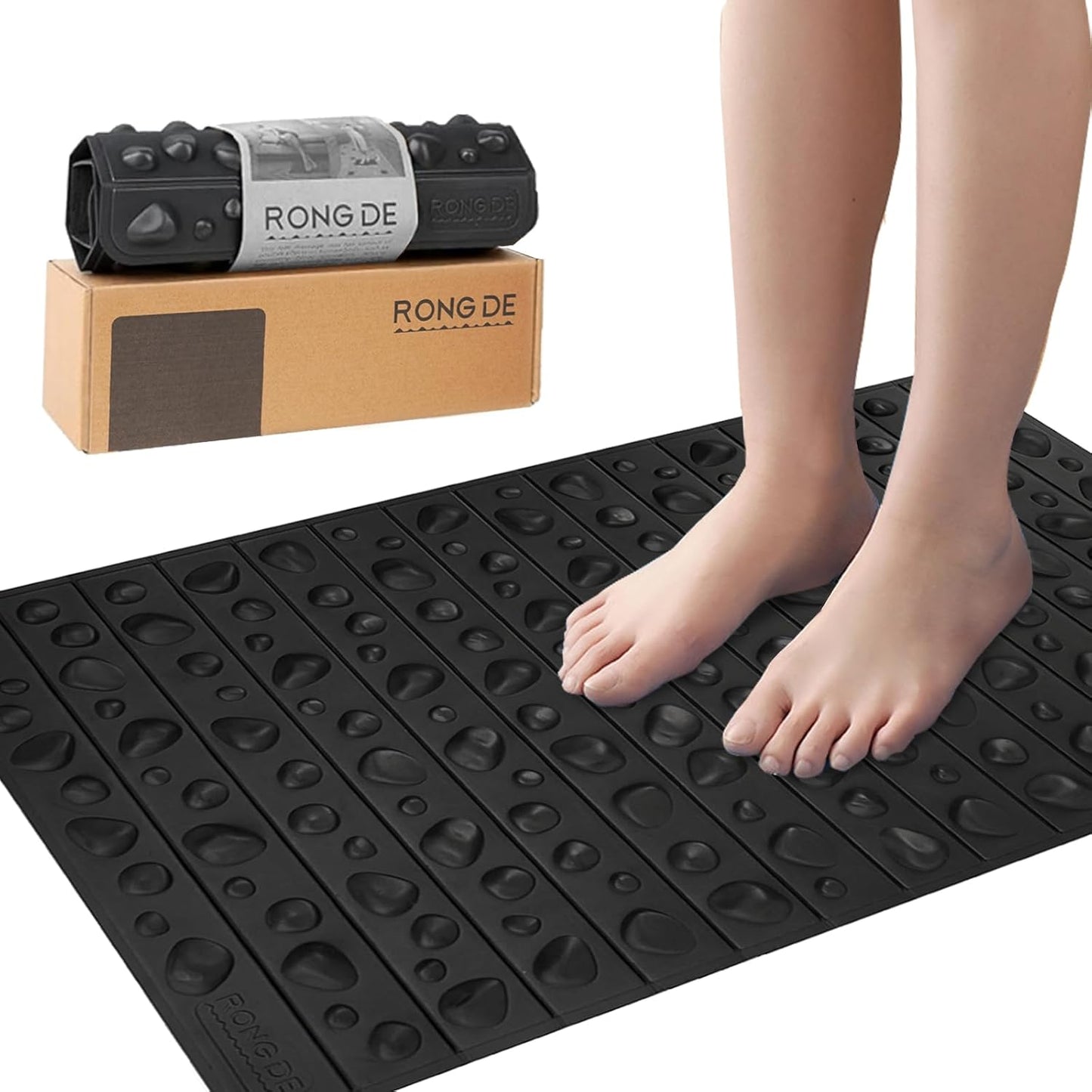Portable Feet Acupressure Mat, Foldable Foot Massager Mat, Pressure Point Massage Pad, Anti Fatigue Office Standing Desk Pad, Stand Up Pad, Relieve Foot Pain