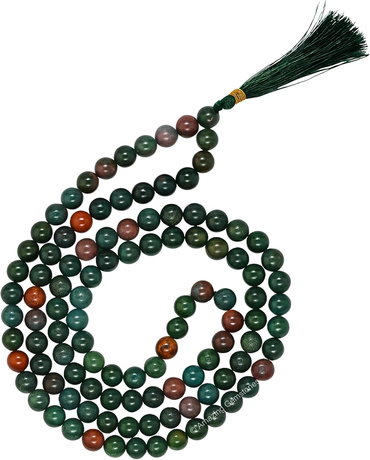 Amazing Gemstone 108 Beads Handmade Mala (Knotted, Rudraksha) - Colors B