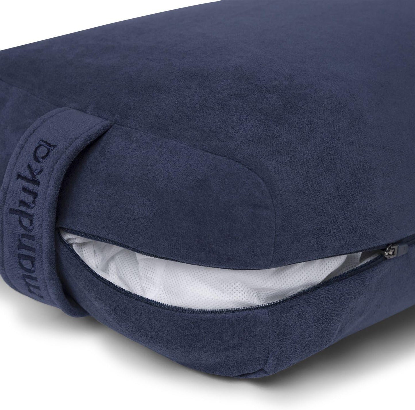 Manduka enlight Bolster Pillow - Yoga Pillow with Machine Washable Microfiber Cover, Curved Design for Optimal Workout and Meditation Support, Yoga and Pilates Equipment