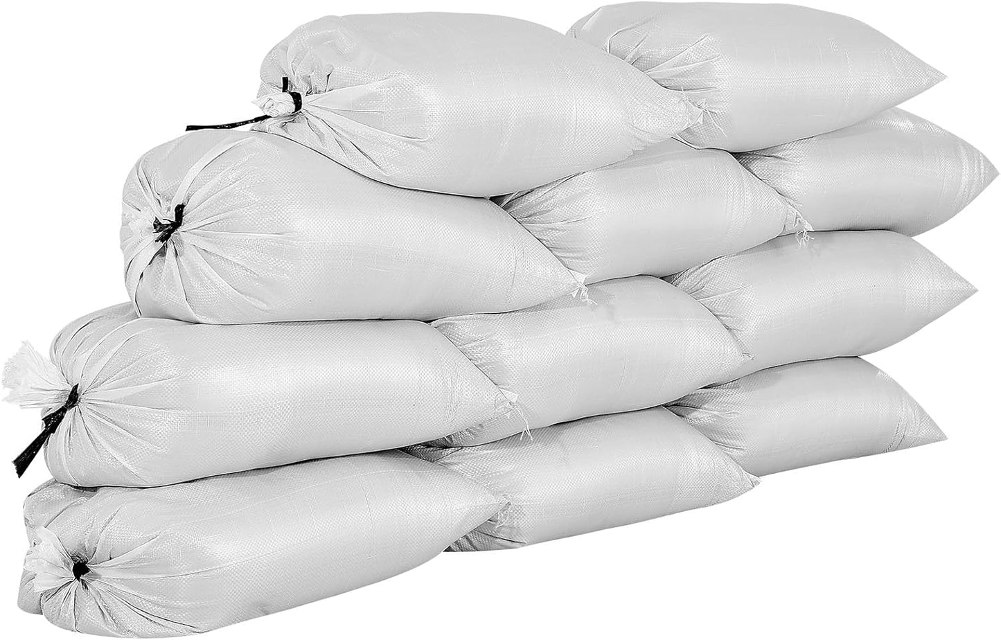 VEVOR Heavy Duty Sand Bags, 50Pack 14" x 26", Empty Sandbags for Flooding with Tie Strings, Woven Polypropylene Sand Bag with 1600 Hours of UV Protection, 50Lbs Capacity