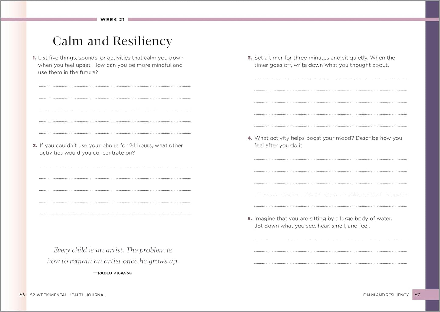 52-Week Mental Health Journal: Guided Prompts and Self-Reflection to Reduce Stress and Improve Well-Being